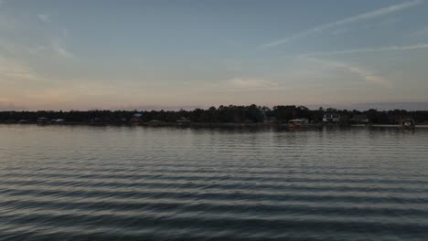 Puesta-De-Sol-En-Mobile-Bay-Cerca-De-Fairhope,-Alabama