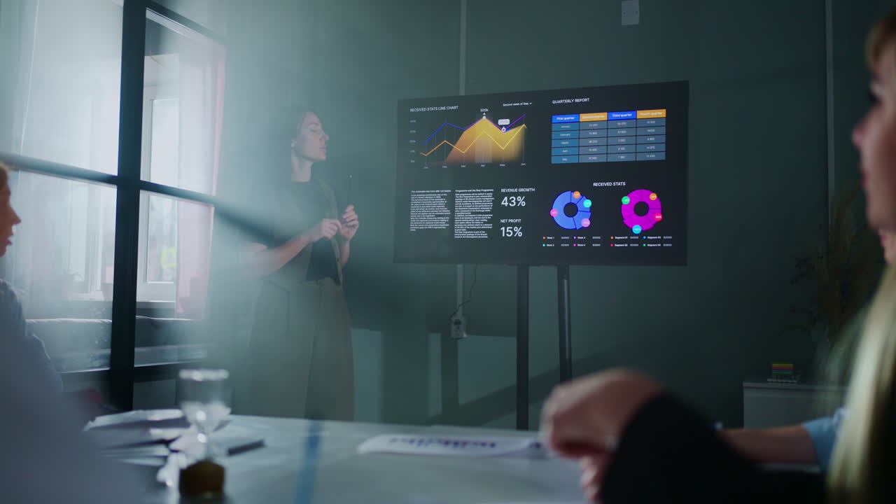 Business Presentation in Meeting Room