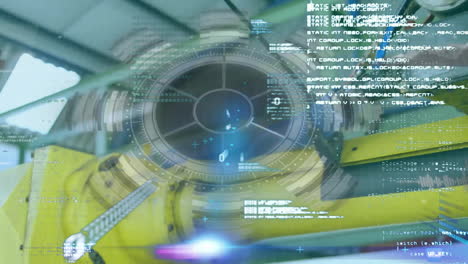 animación del procesamiento de datos a través del escaneo de alcance y el robot