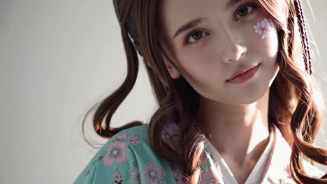woman in traditional japanese kimono