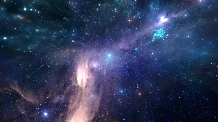 Cinematic Animation of Traveling Through a Vibrant Nebula in Deep Space