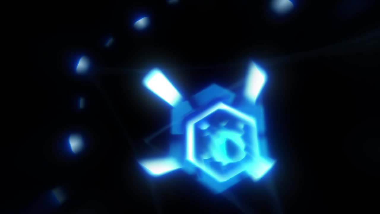 쿨 블루 네온 워프 [루프]