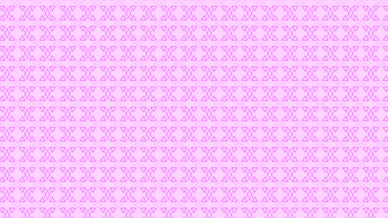 triángulo patrón geométrico sin costuras gráficos de movimiento animación fondo superposición efecto visual símbolo forma de línea simétrica ilusión de diseño 4k rosa blanco
