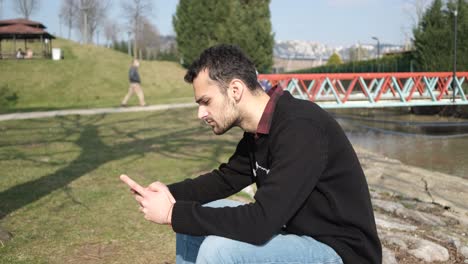 teenager lingering on phone