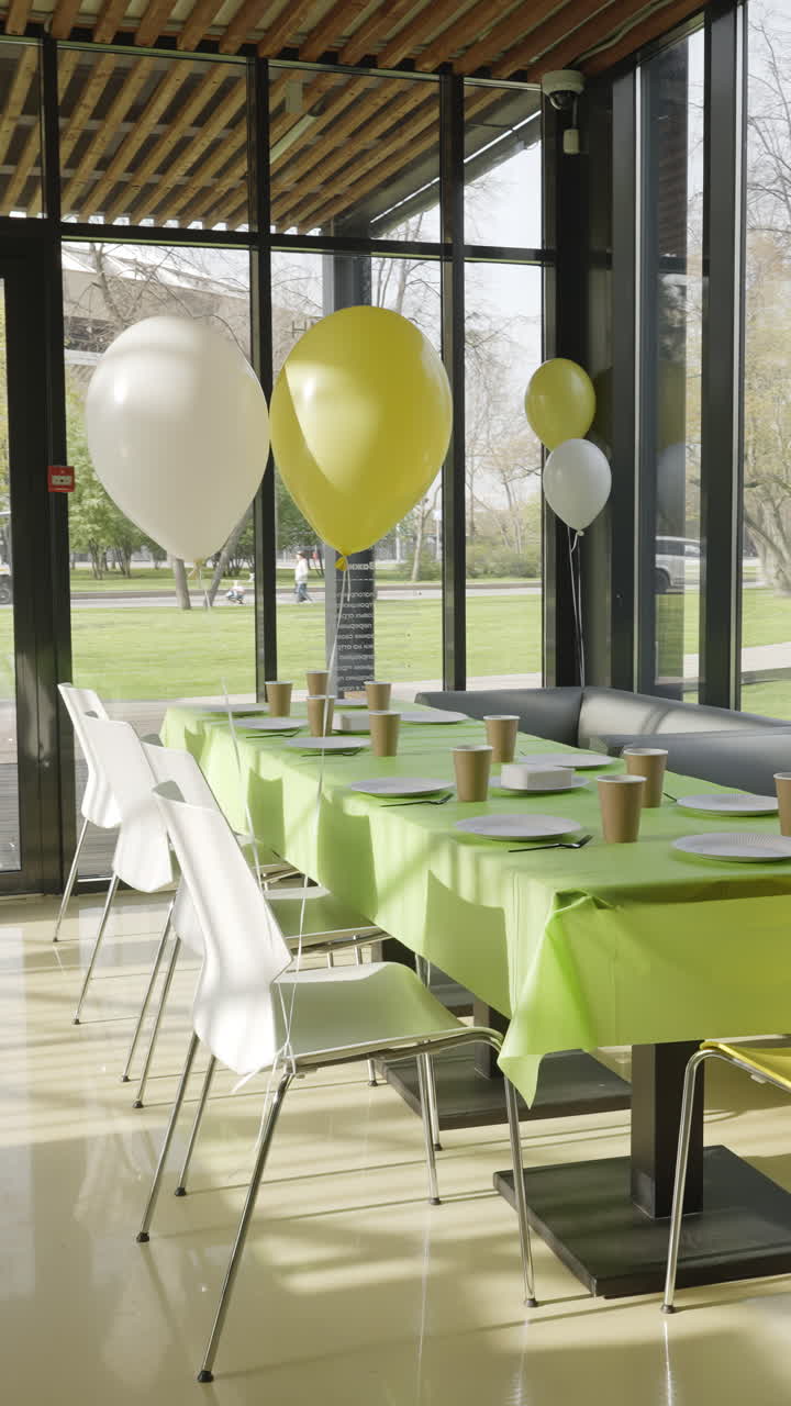 Birthday party in a modern restaurant