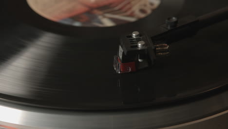 An-overhead-view-of-a-vintage-record-player