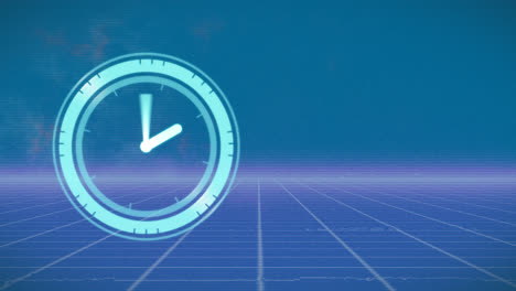 animation of moving clock and interference over moving clock