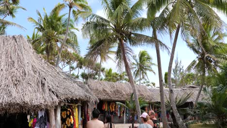 small souvenir market at mystery island,vanuatu. local owned souvenir business.