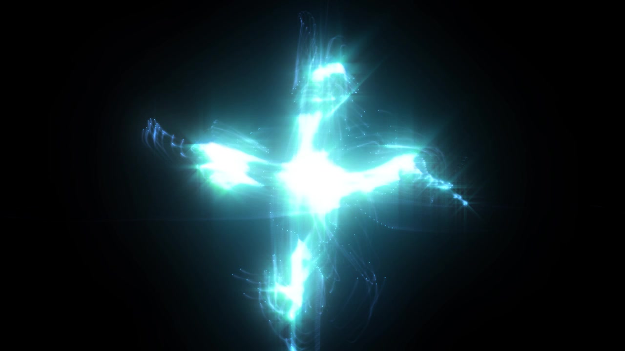 Glowing Cross Symbol