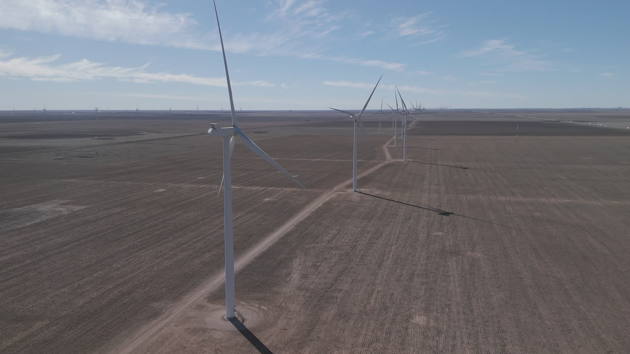 parques eólicos de texas - antena de altura completa y ancha de izquierda a derecha