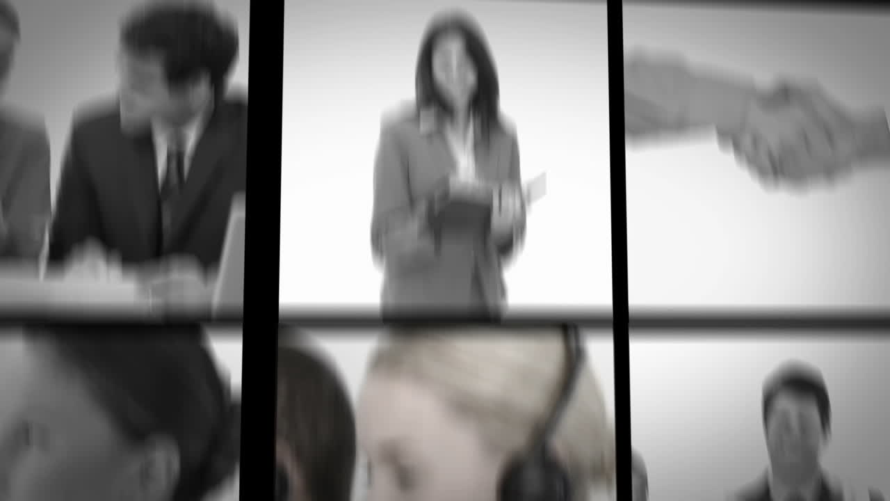 사업가들의 세 개의 짧은 클립