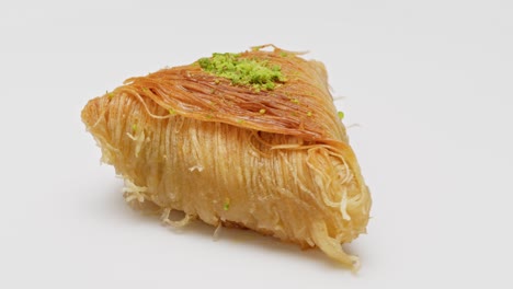 baklava dessert on isolated rotating white background