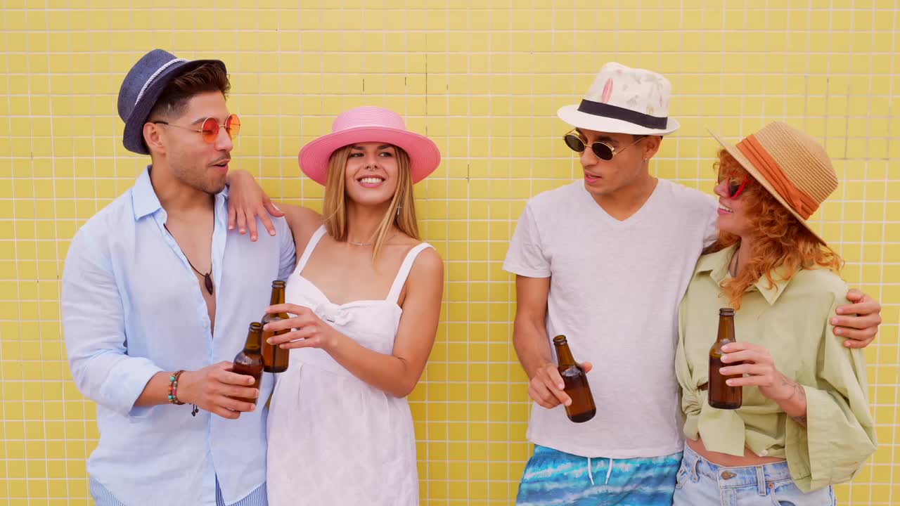 Friends Celebrating with Beers