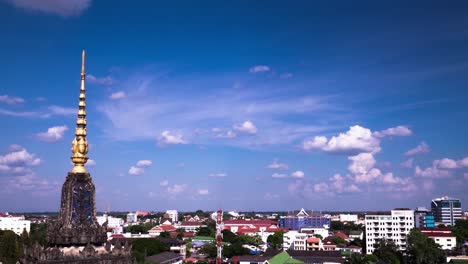 cityscape of vientiane with stupa