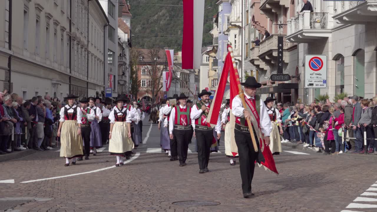 Brass band Bozen at the annual Grape Festival, Meran - Merano, South Tyrol, Italy (part 1 of 3)