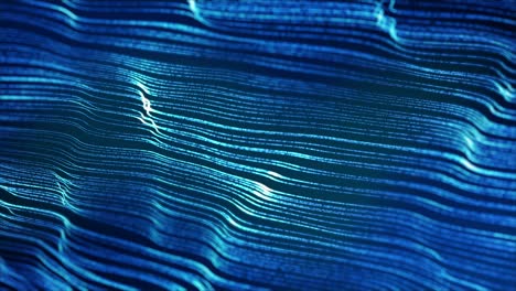 ondas abstractas curvas onduladas en fondo azul como bucle de animación de video de plantilla 3d