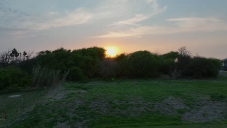 neighborhood sunset in portland, texas