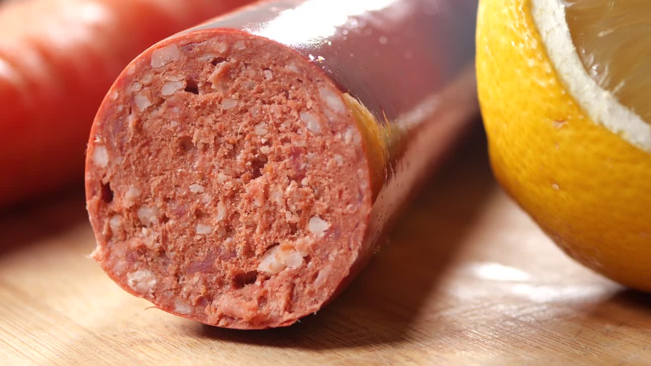 スライスソーセージ レモン 野菜