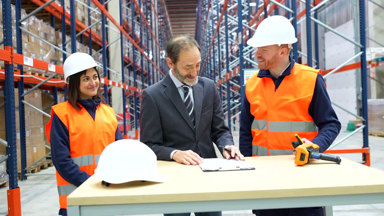 Warehouse Team Meeting and Agreement Signing
