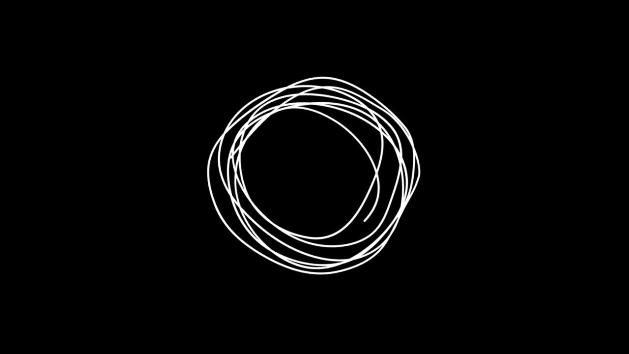 Circle Shape Symbol are rotating in the Black Background. this video clip is for Editing Purpose. 4K video.