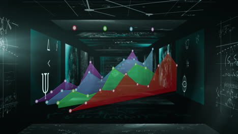 animación del procesamiento de datos sobre las estadísticas