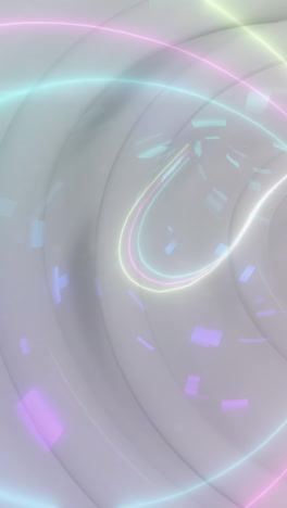 animation of white circles over digital tunnel