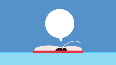 open book with speech bubble