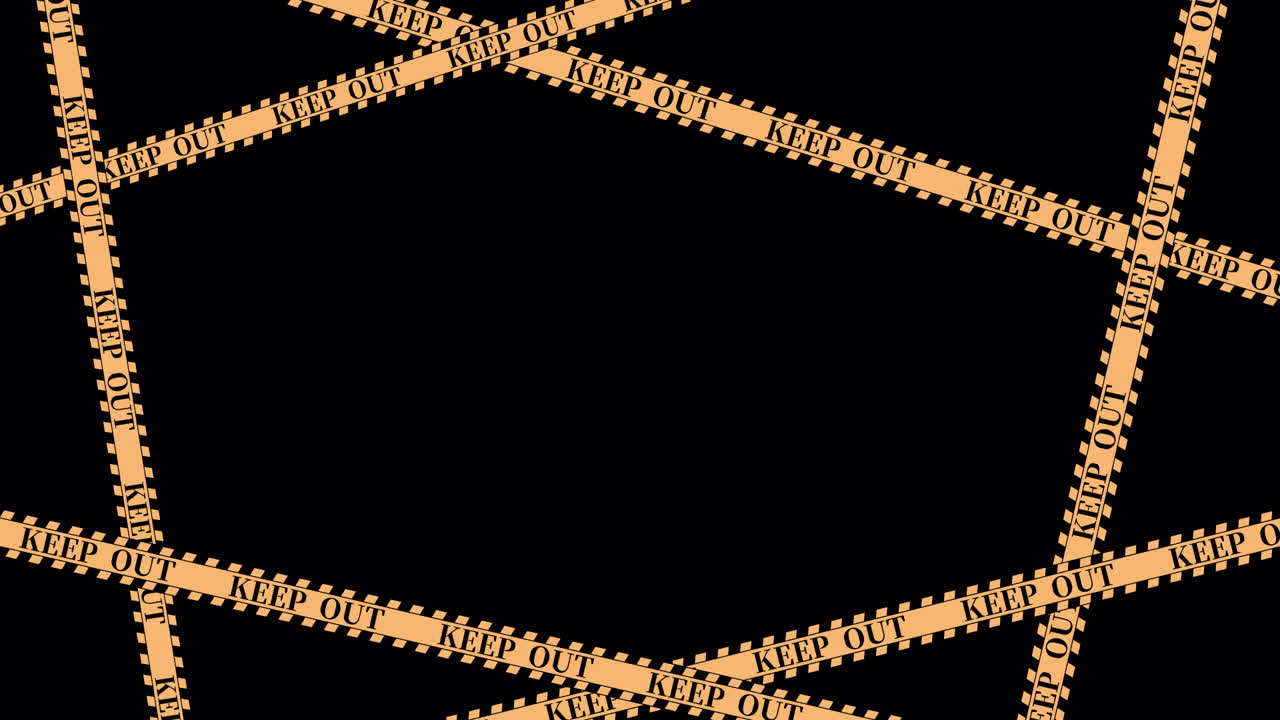 KEEP OUT animated overlay.  1080p - 30 fps - Alpha Channel (4)