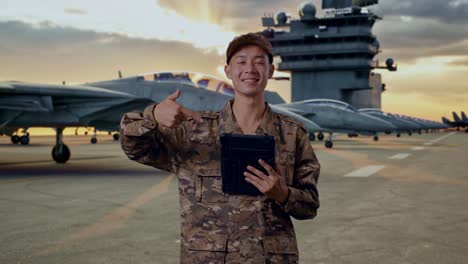 military personnel on aircraft carrier deck