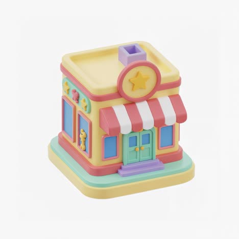 colorful cartoon toy building or shop