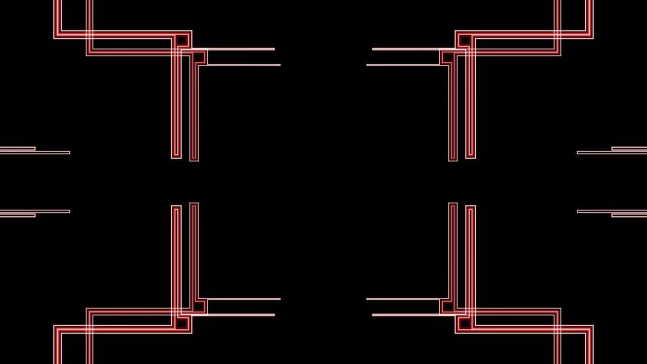 Pulsation pattern of red-white squares
