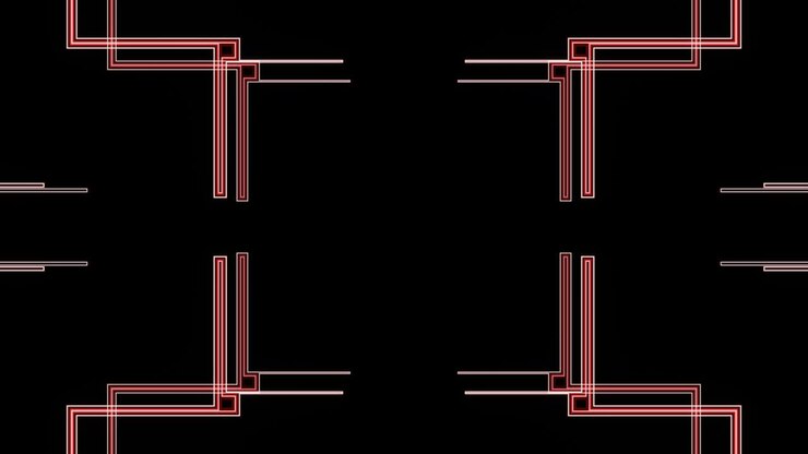 Pulsation pattern of red-white squares