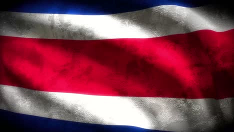 la bandera de costa rica grungy es un bucle