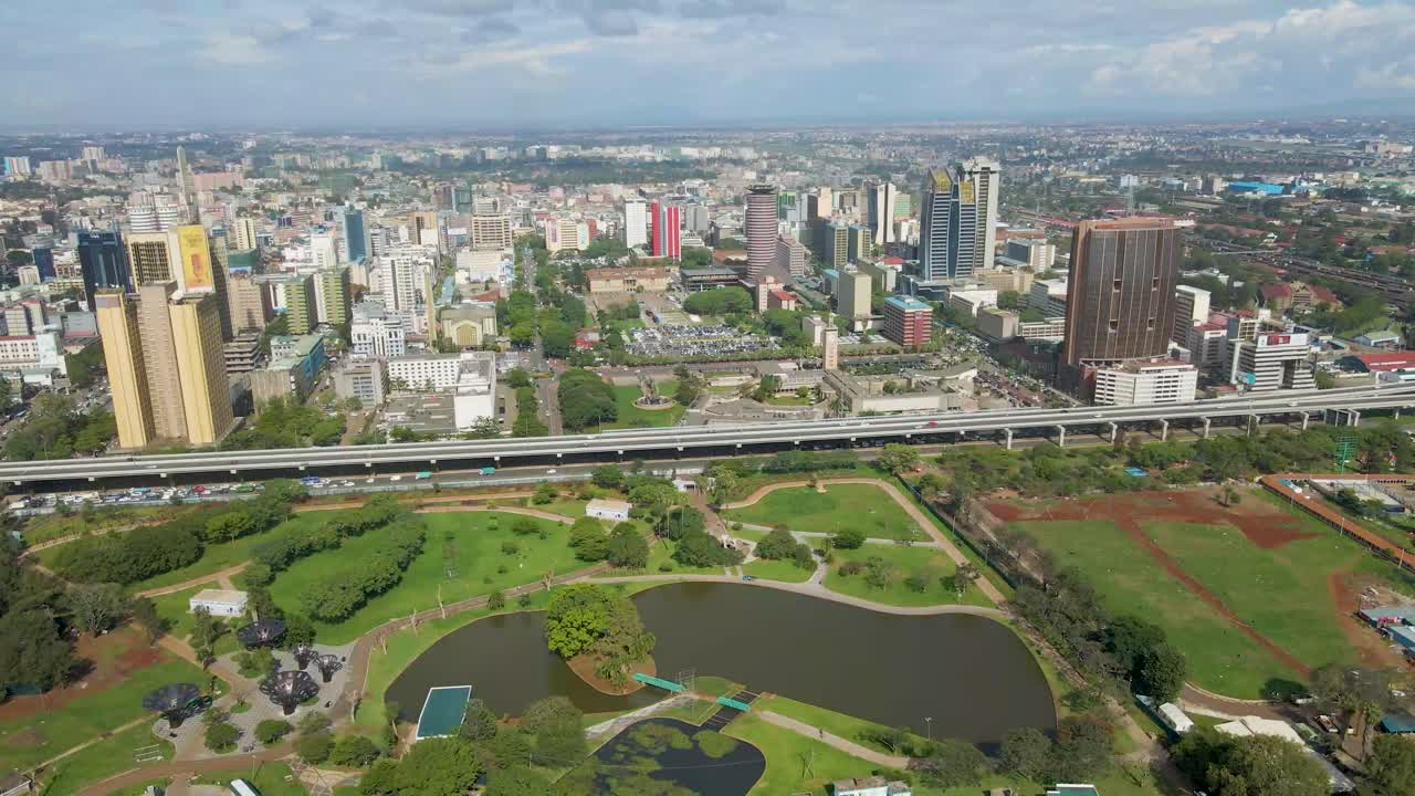 vista aérea de nairobi, república do quênia, áfrica oriental