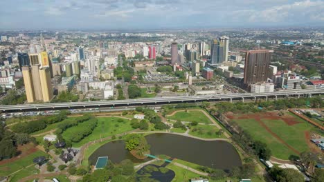 Vista-Aérea-De-Nairobi,-República-De-Kenia,-áfrica-Oriental