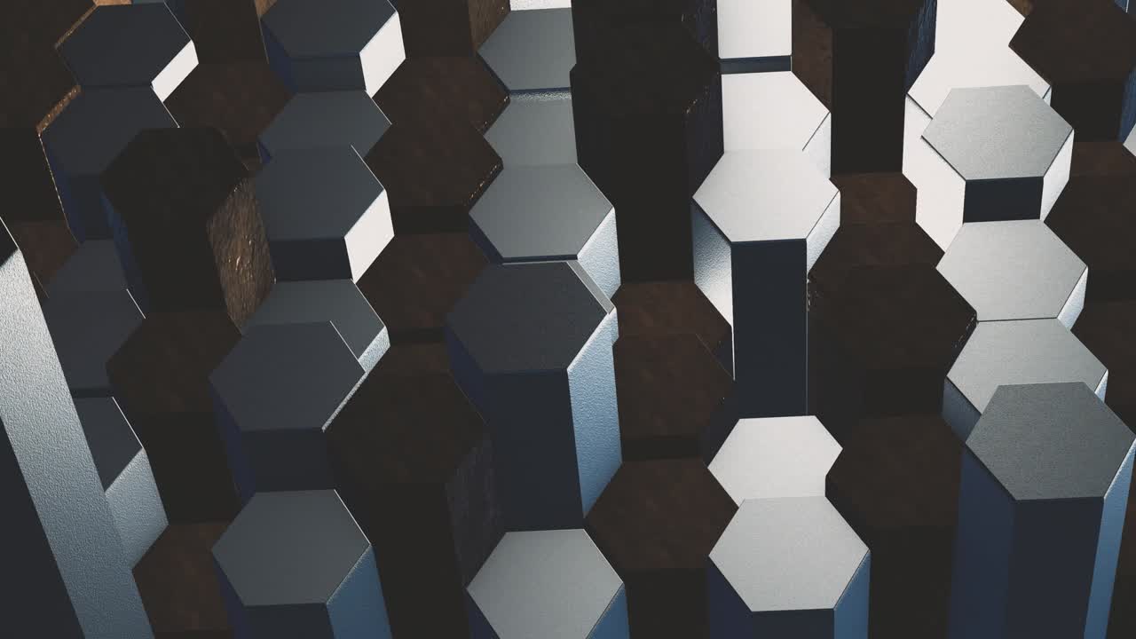 fondo en movimiento de hexágonos. gráficos de movimiento 4k