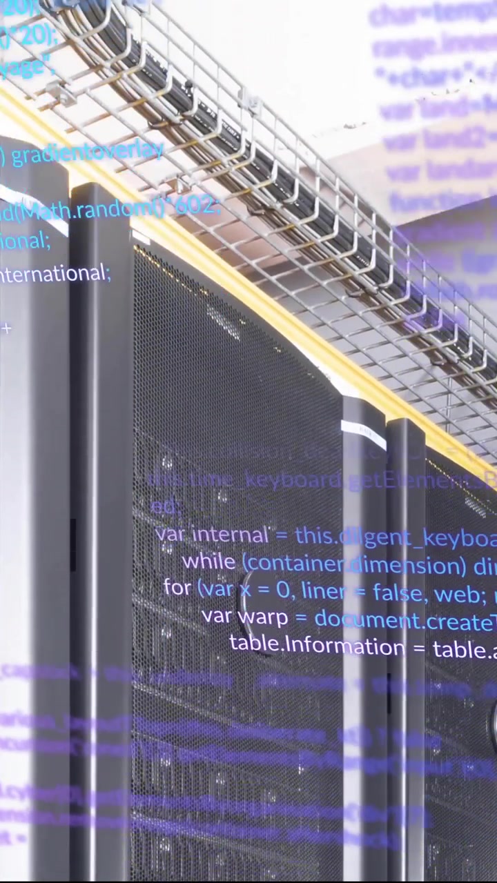 Animation af digital databehandling over computerservere