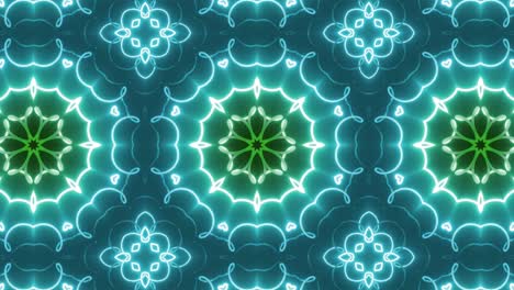 neon floral kaleidoscope pattern