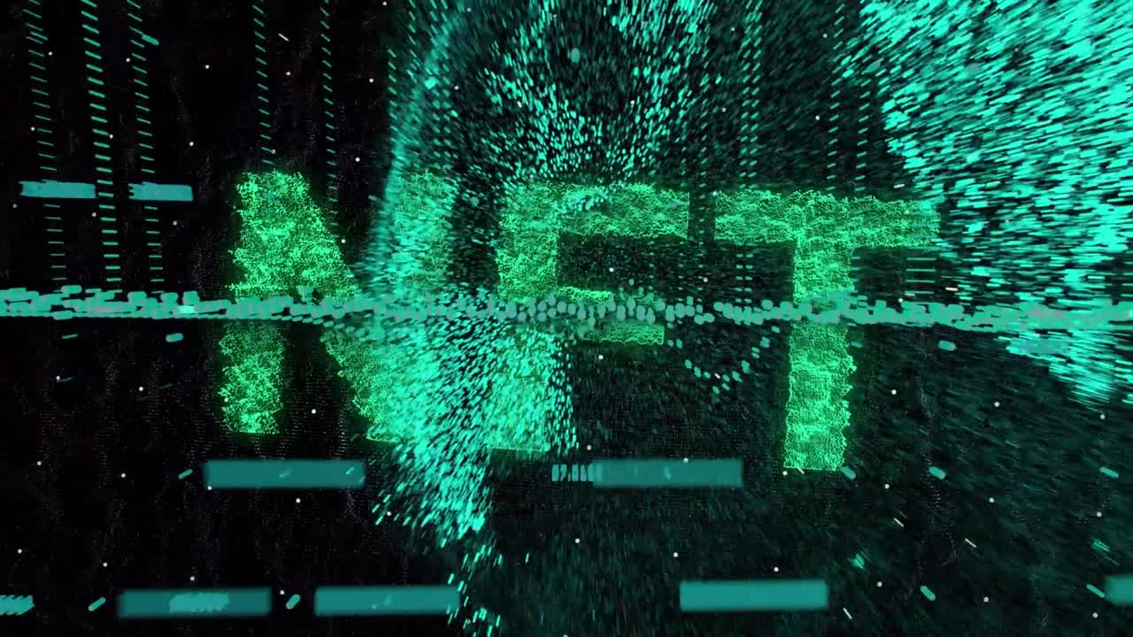 Animation von Binärcodes und digitalem Menschen