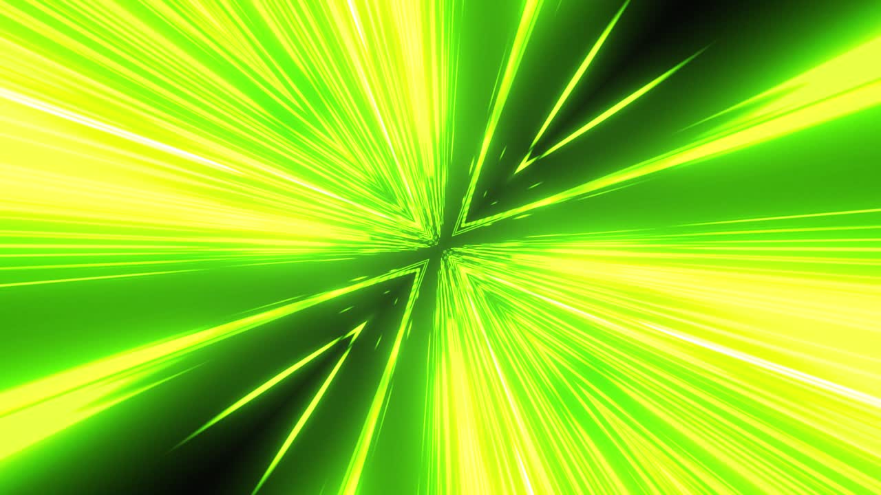 Timewarp Tunnel, Green Neon Light Rays