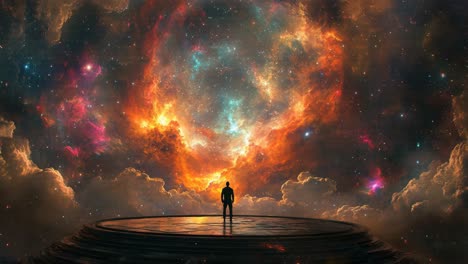 a man contemplating the universe