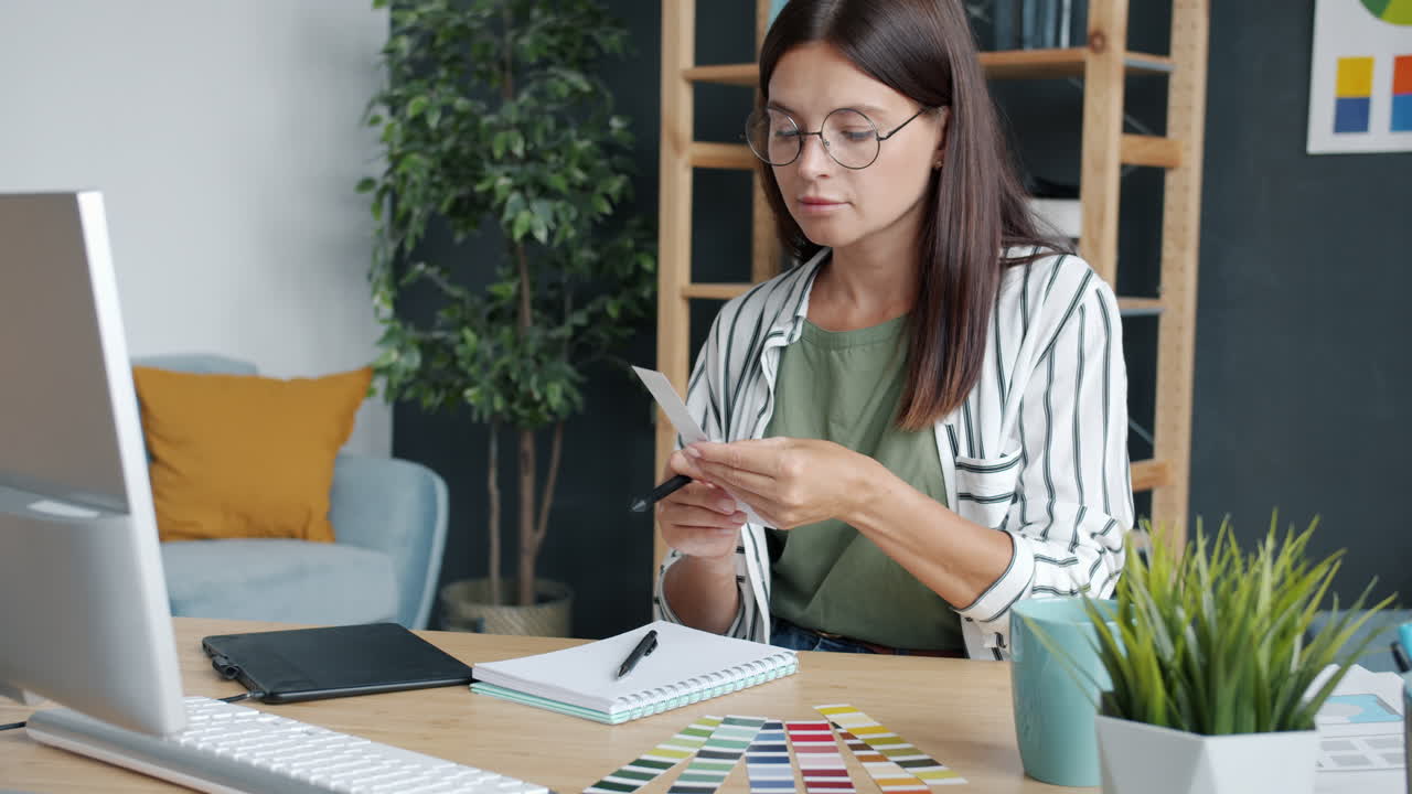 Graphic Designer Working on Project