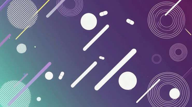 Modern Abstract Background with Moving Geometric Shapes