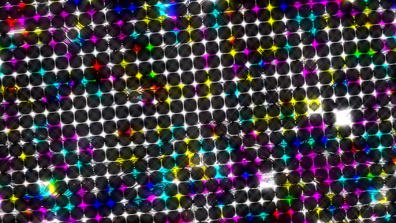 shining bright lines set wave motion, colorful, on black background