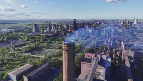 Smoke-Rising-From-Smokestack-At-Eco-Metal-Recycling-SR-Near-The-SC-Electrocentrale-Galati-In-Romania