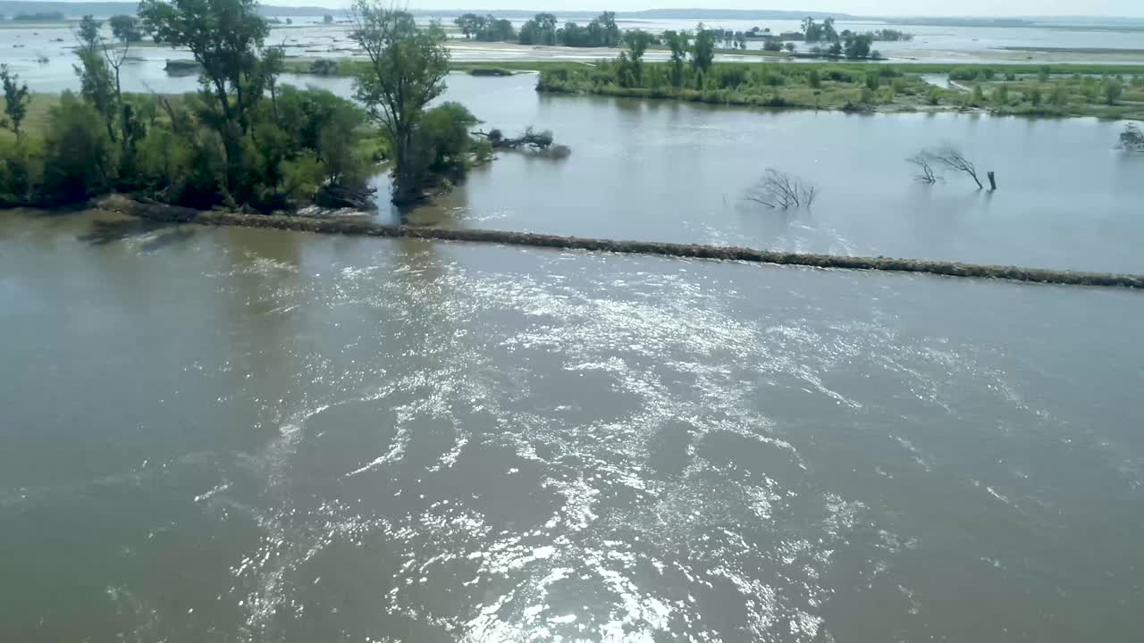 Temporary Rock Levee along River