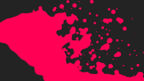 animation motion abstract red liquid spots black splash background 1