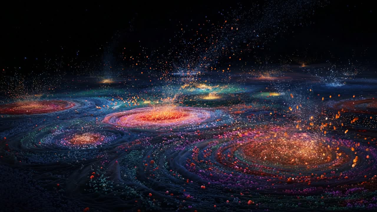 A Magnificent Cosmic Tapestry Unfolds: Witness the Celestial Dance of Colorful Galaxies and Vibrant Nebulae Spreading Across the Infinite Expanse of Space, Captivating the Imagination
