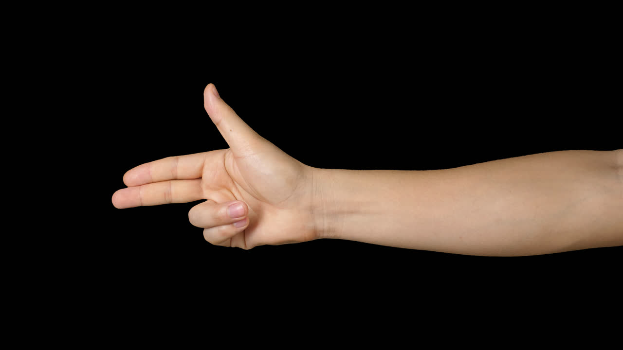 Hand Gesturing a Shooting Sign