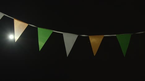 Bunting-And-Balloons-In-Colours-Of-Irish-National-Flag-Hung-In-Studio-To-Celebrate-St-Patricks-Day